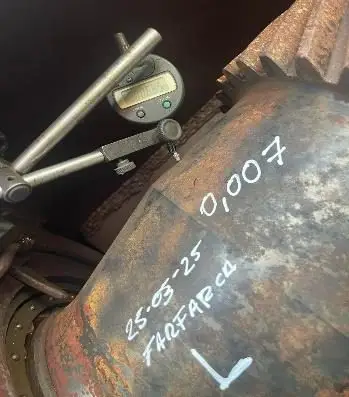 Bomba de lodo 1600: medida marcada en la pieza