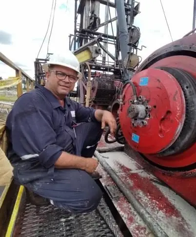 José Leotaud en la prueba final del croché del malacate