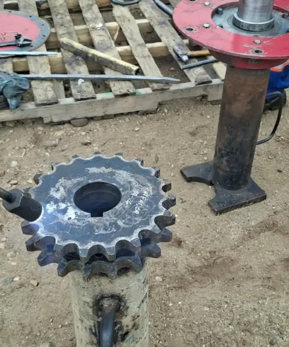 Sprocket del cartucho de tracción con los dientes gastados