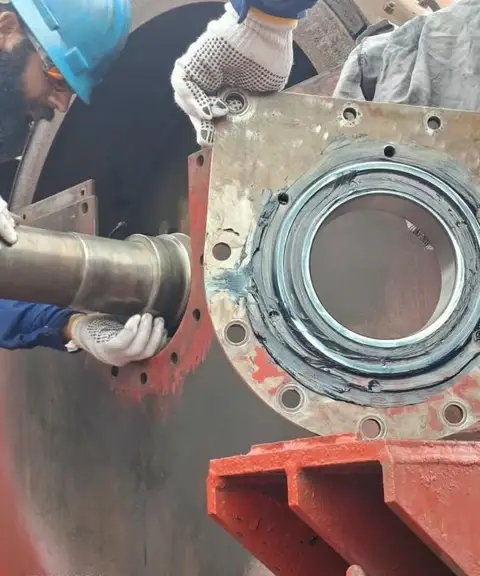 Bomba de lodo: cigüeñal, bielas, rodamientos y medición final