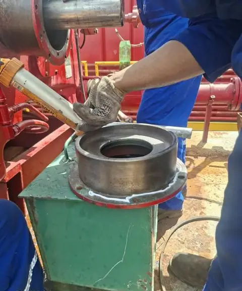 Bomba de lodo: cigüeñal, bielas, rodamientos y medición final