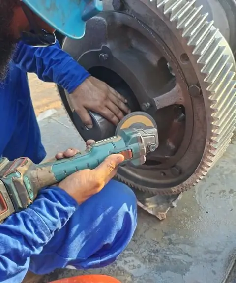 Bomba de lodo: cigüeñal, bielas, rodamientos y medición final