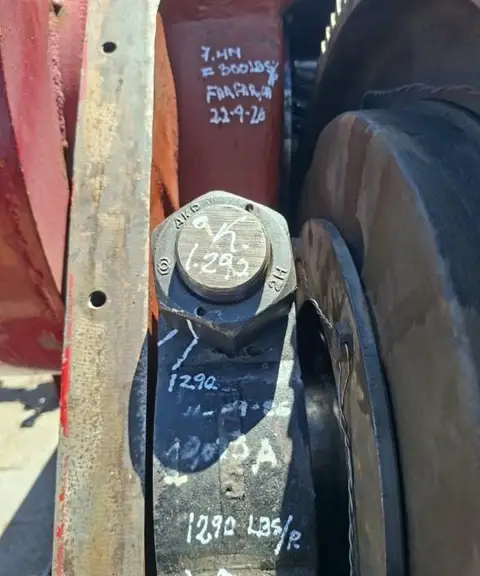 Bomba de lodo: cigüeñal, bielas, rodamientos y medición final