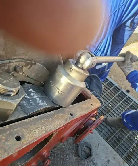 Bomba de lodo: cigüeñal, bielas, rodamientos y medición final