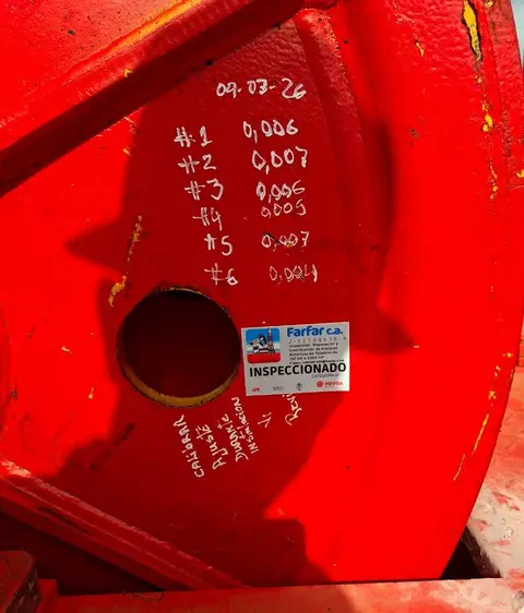 Polea con el sello «Inspeccionado» de Farfar